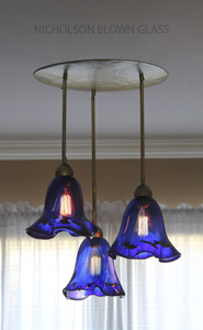 Pendant Chandelier Nicholson Blown Glass